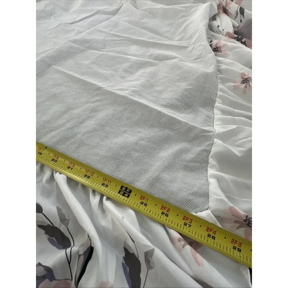BEEWEED Floral Crib Blanket Comforter, Skirt, Diaper Holder, Bear Rug Pink Rose‎